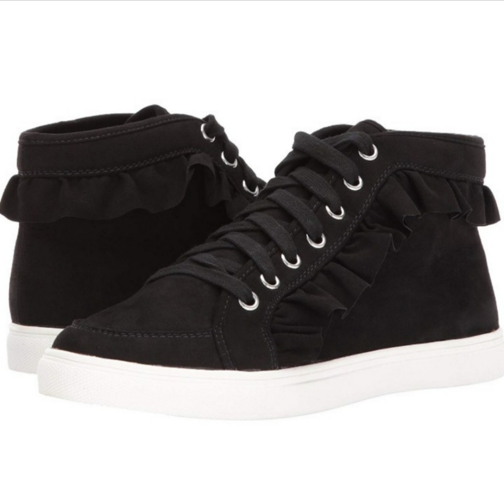 Fergalicious Black Hope Ruffled Sneakers
